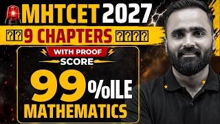 Only 9 Chapters  करके SCORE करे 99%ILE IN MATHS|MHT CET 2027|WITH PROOF|PRADEEP GIRI SIR