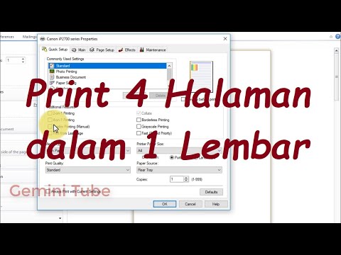 Cara Print 4 Halaman Word dalam Satu Lembar Kertas || Tips Word