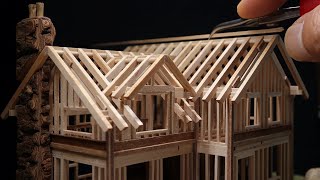 Framing House using popsicle stick  Part 1