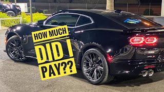How much did I pay for my 2020 Chevrolet Camaro ZL1? How much do I pay monthly for it?