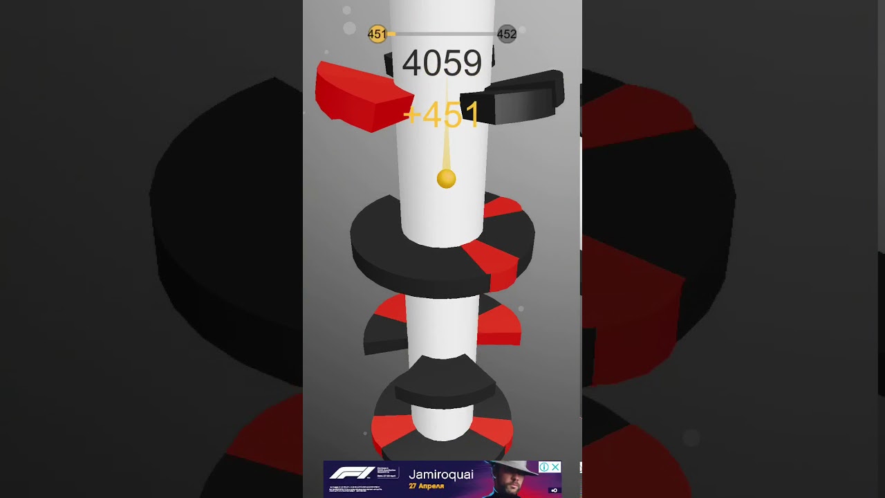 TOP МИРОВОЙ ‼️РЕКОРД В ИГРЕ Helix Jump‼️