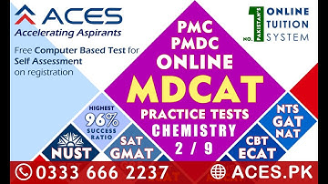 PMC MDCAT 2022 Chemistry Practice Test #2 with Solution [PMC - NEW Syllabus [June 27, 2022]