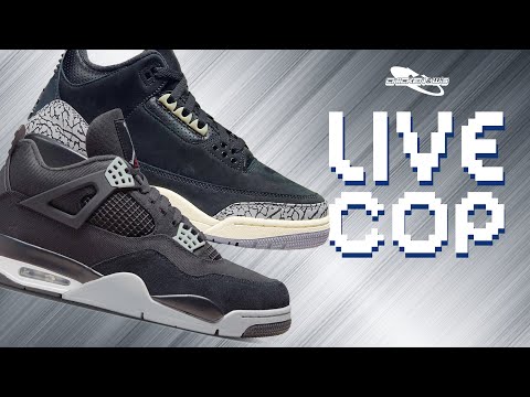 The Air Jordan 4 “Black Canvas” will Shock Drop tomorrow‼️😱🤯 **NO SIZES  10-14M AT ALL** (7M-9.5M, NO SIZE 9 & A COUPLE HUGE