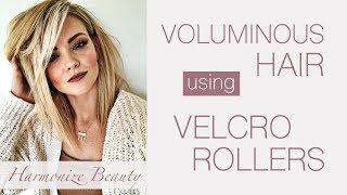 Voluminous Straight hair with Velcro Hair rollers! - Harmonize_Beauty