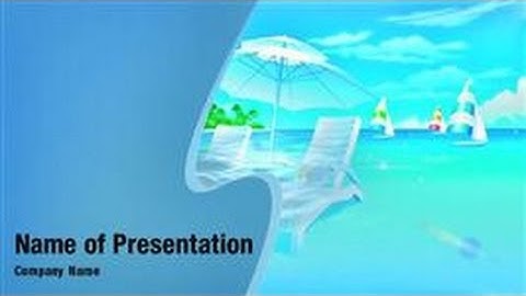 Beach Bench PowerPoint Video Template Backgrounds - DigitalOfficePro #01186V