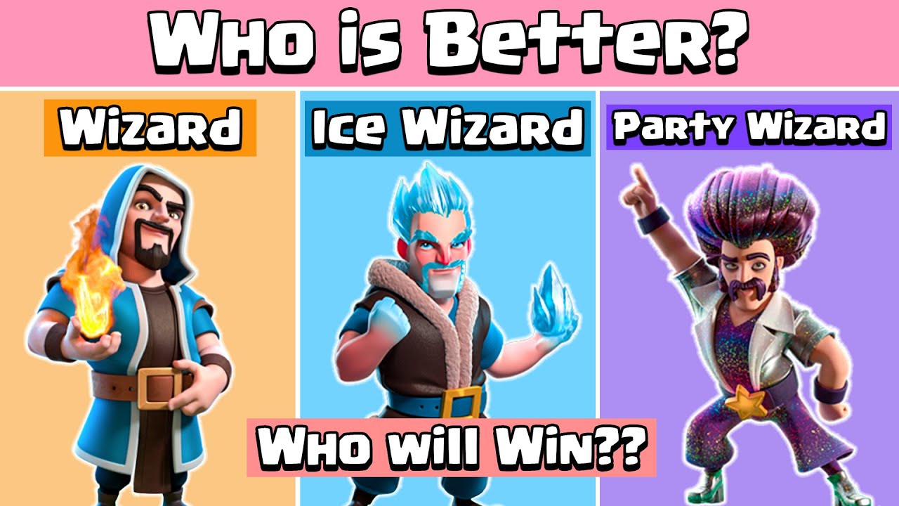 Who is better WIZARD?? Wizard Vs Ice Wizard Vs Party Wizard Clash Of Clans YouTube