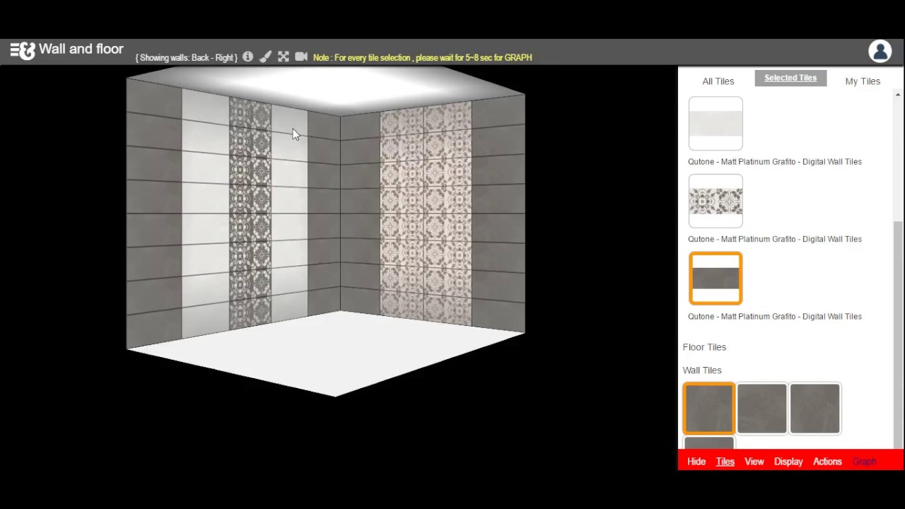 Multiple Tiles Size Design With Wall And Floor 3d Tile Visualizer