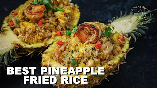 The BEST Pineapple Fried Rice Recipe in a Pineapple Bowl 🍍🍚😋