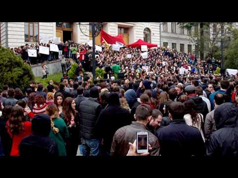 ბაჩო ჯიქიძე - გაბო მიდის სტუდენტების აქციაზე