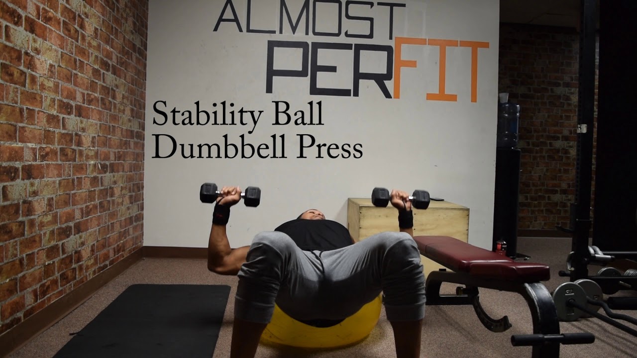 Stability Ball Dumbbell Press YouTube