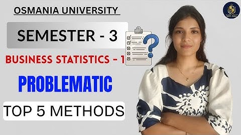 BEDRIJFSSTATISTIEKEN || BELANGRIJKSTE PROBLEMATISCHE METHODEN || O.U SEM-3 💯 PASS || ‎@shivani_pa...