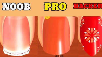 NOOB vs PRO vs HACKER in Nail Salon 3D