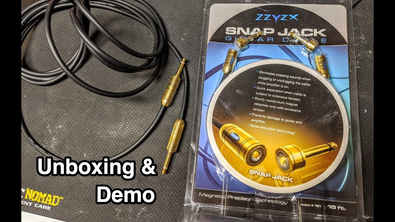 xxyxz SnapJack Guitar Cable Unboxing & Demo - YouTube