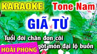 Karaoke Giã Từ Tone Nam Nhạc Sống Dể Hát | Hoài Phong Organ