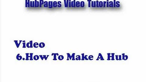 Hubpages Traffic Video Series - Free Traffic From Hubpages