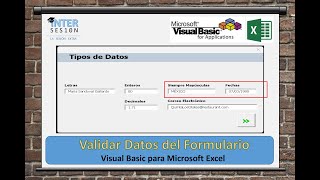 Visual Basic Excel #16 Validación de datos tipo Fecha en el formulario.