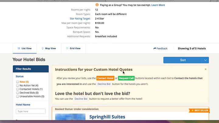 Hotel Planner Tutorial