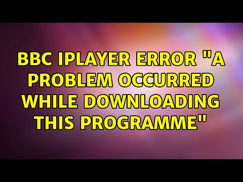 BBC iPlayer error 