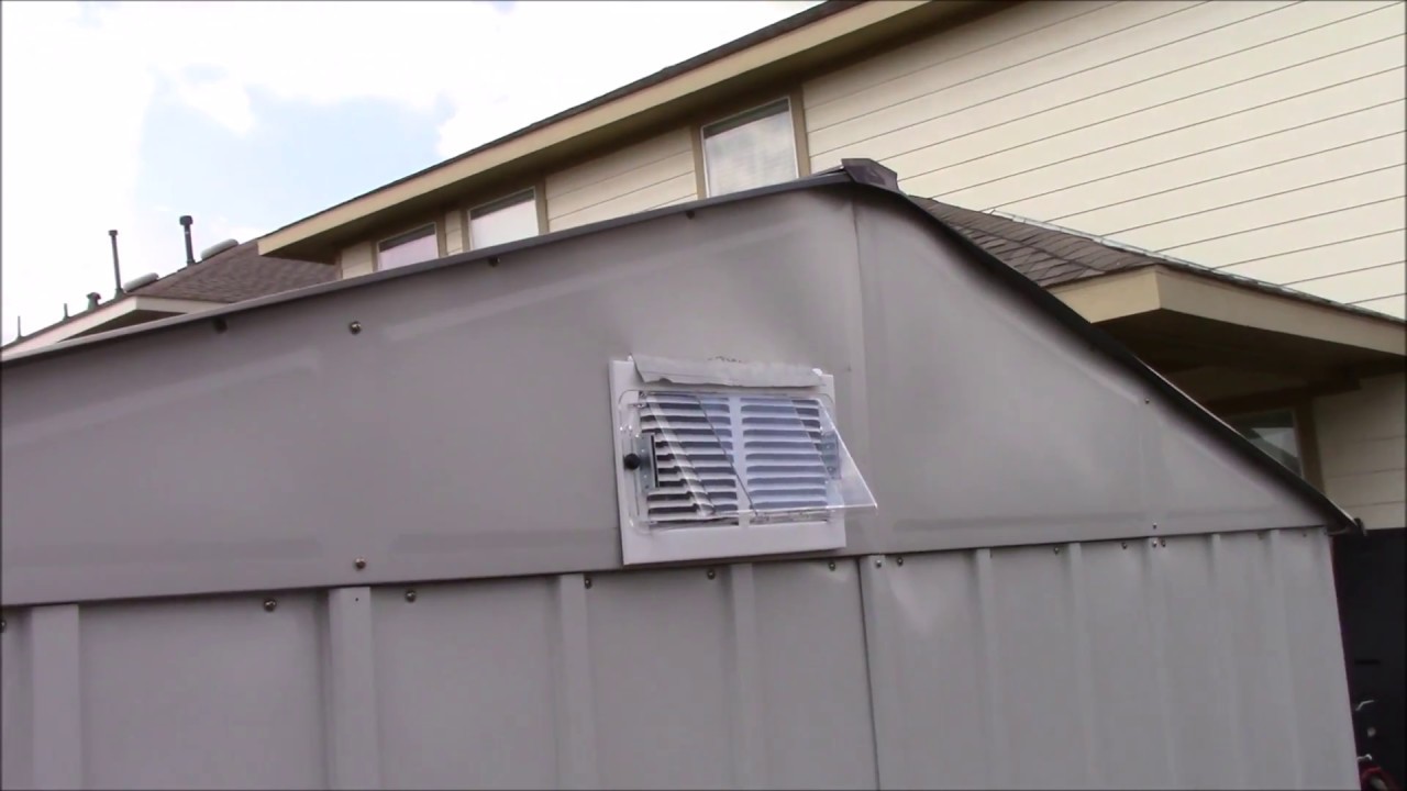 TOOL SHED VENT INSTALL - YouTube