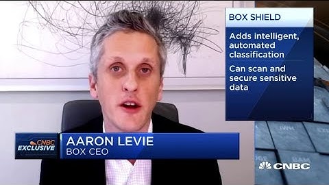 BOX CEO Aaron Levie discuss its new security features that can scan sensitive data
