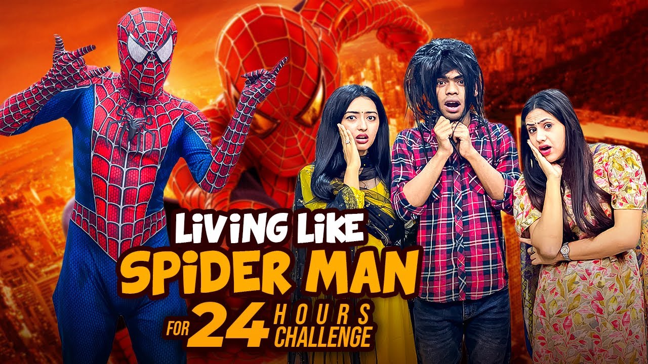     Living Like A  Spider Man  For 24 Hours Challenge  Rakib Hossain