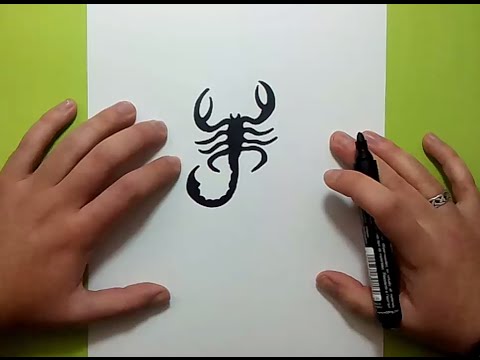 Como dibujar un escorpion paso a paso 