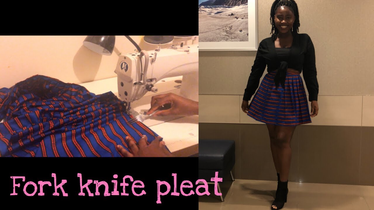 DIY KNIFE PLEATED SKIRT! USING A FORK 🍴??! YouTube