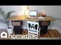 DIY Crate Desk - Grab Michaels' crates and an IKEA butcher block for this geunis idea! | Hometalk DIY Crate Desk - Grab Michaels' crates and an IKEA butcher block for this geunis idea! | Hometalk