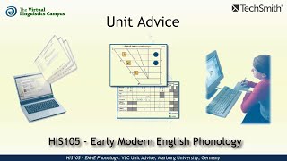 HIS105 - Unit Advice (EMnE Phonology)