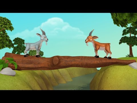The Two Goats Kannada Stories for Kids  Kannada Neeti Kathegalu  Infobells