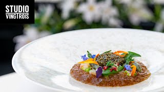 Domaine Les Crayères En Cuisine Avec Le Chef Christophe Moret Langoustine, Asperge Et Caviar