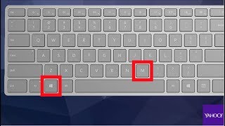 The “Minimize All” keystroke in Windows