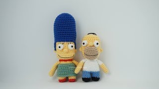 Hommer y Marge Simpson amigurumi tutorial