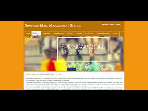 Shopping Mall Management System | PHP and MySQL Project Source Code | PHP MySQL CRUD Project