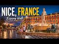 Nice, France 🇫🇷 Evening Walking Tour | Vieux Nice &amp; Promenade des Anglais | 4K 60fps