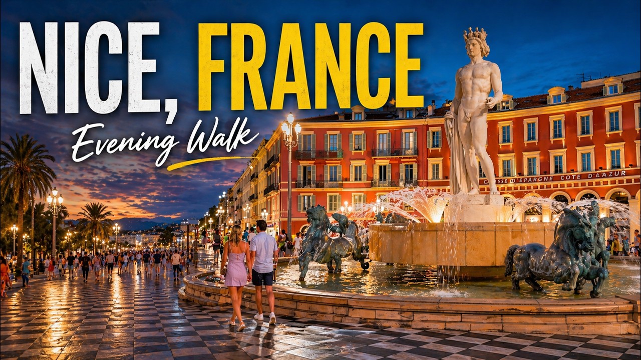 Evening Stroll in Nice, France 🇫🇷 | Exploring Vieux Nice & Promenade des Anglais | 4K 60fps – Video