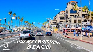 HUNTINGTON BEACH to LONG BEACH, California  4K ULTRA HD Driving Tour