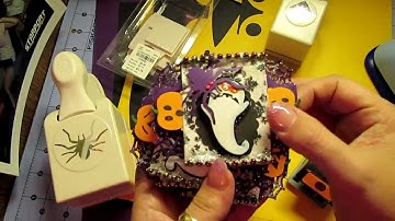 Part 1 of 3 Mini Card Series v7: Double Slider Card (my Halloween ATC swap) How to make it