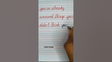 📝 Positive Thoughts 💭✨ #shorts #cursivewriting #thoughts