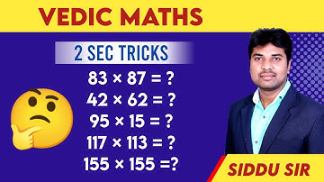 Multiplication Tricks || Vedic Maths tricks || SIDDU SIR || Speed maths in Telugu || vashista 360