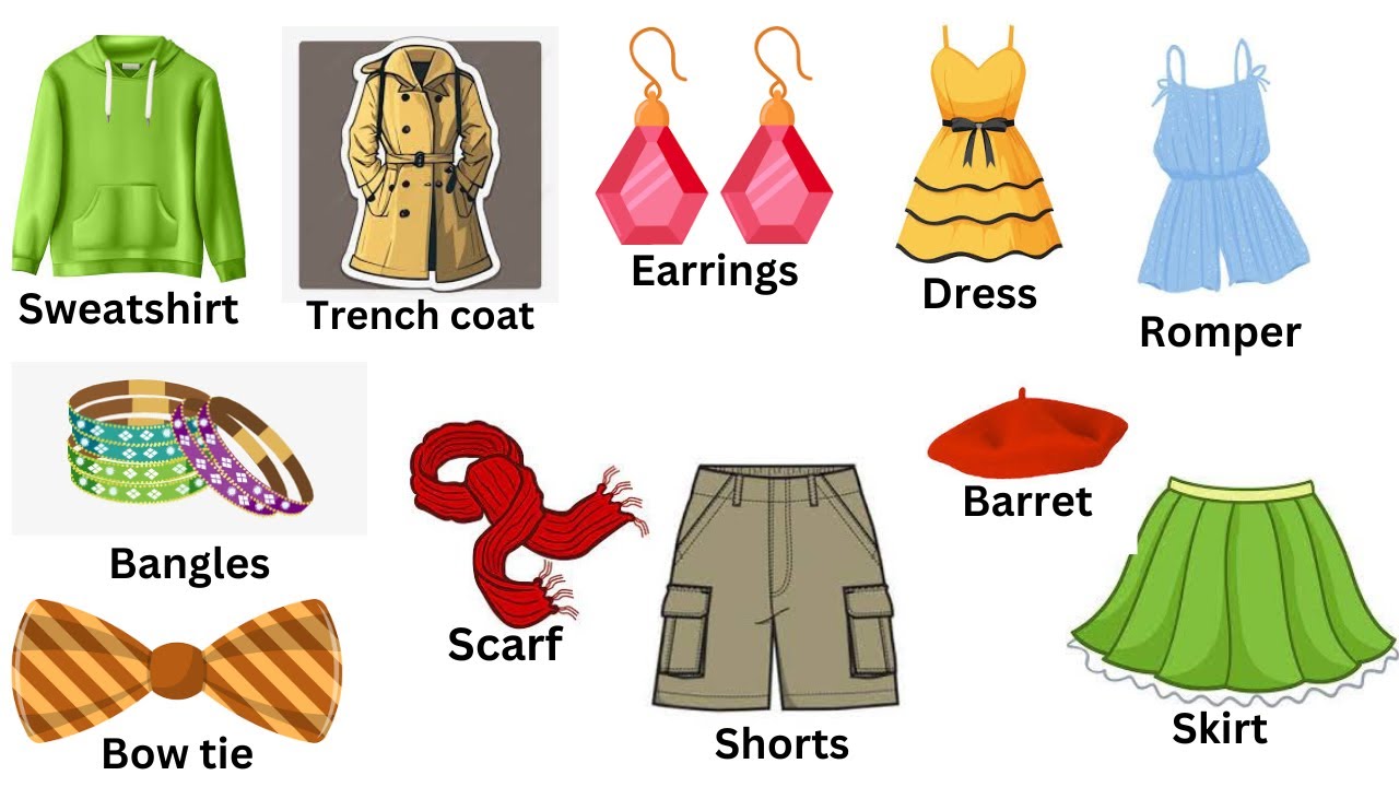 Clothes and accessories vocabulary in English! Learn English! English ...