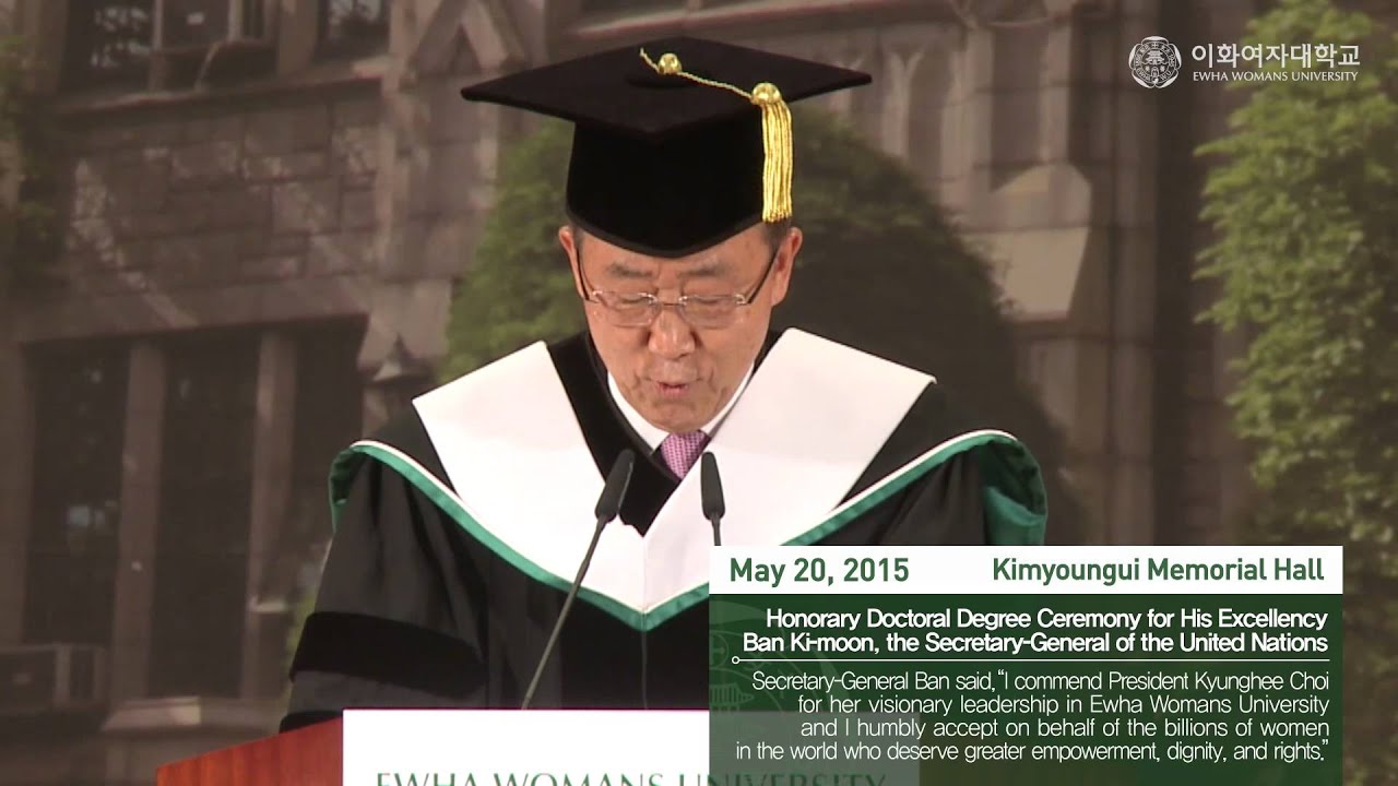 Honorary Doctoral Degree Ceremony For His Excellency Ban Ki Moon
