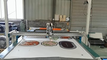 cnc oscillating knife cutting machine with large CCD camera leather cutting