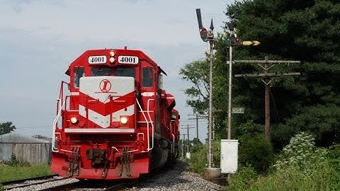 INRD on 6/8/2009 passing semaphores in Leipsic, IN on CSX Hoosier sub