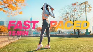 15 Mins Fat Burning🔥Standing Cardio at Home - No Talking No Repeats