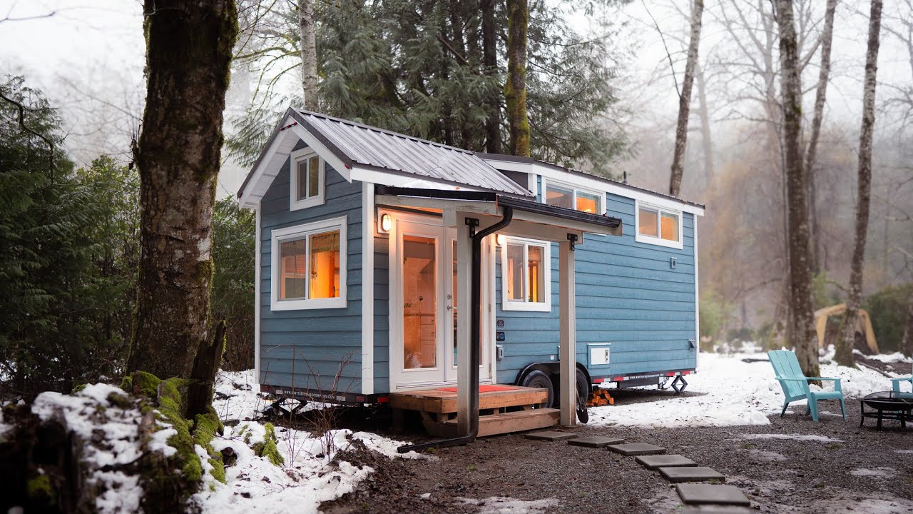 Inside a Bright Minimalist Tiny House in the Woods