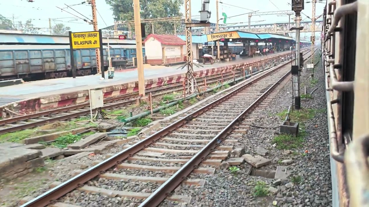 12130 Howrah - Pune Azad Hind express Departing Bilaspur Junction