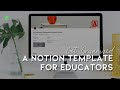 My notion template for teachers tutors  educators