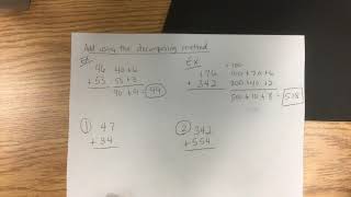 The decomposing method of addition