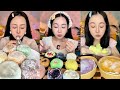 Eating Mochi & Cream Desserts ASMR Mukbang | Chewy Soft Sweet Eating Sounds